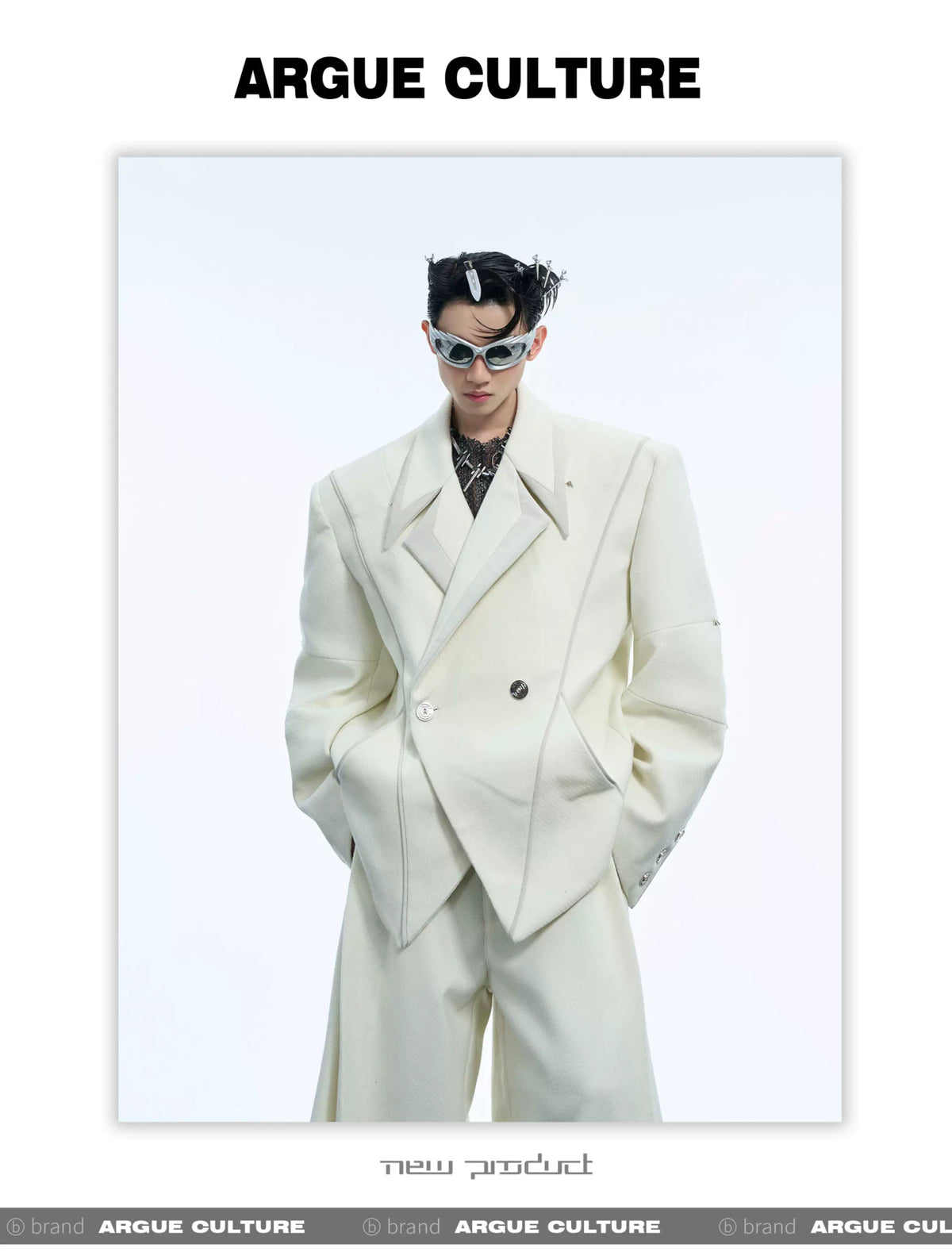 Deconstructed Oversized Suit Jacket | Avant-Garde - description image 2