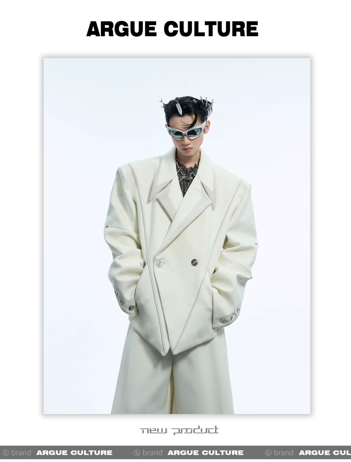 Deconstructed Oversized Suit Jacket | Avant-Garde - description image 3