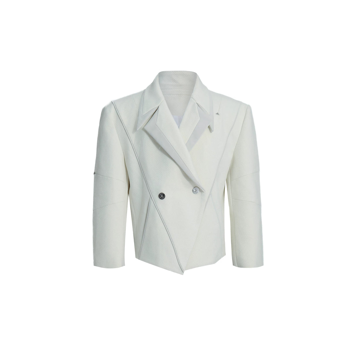 Deconstructed Oversized Suit Jacket | Avant-Garde - White Shirt