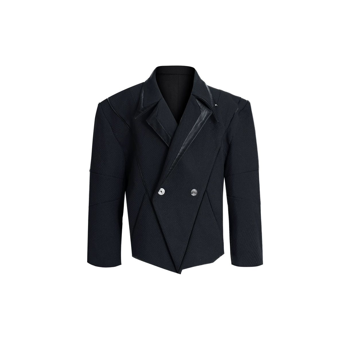 Deconstructed Oversized Suit Jacket | Avant-Garde - Black Shirt