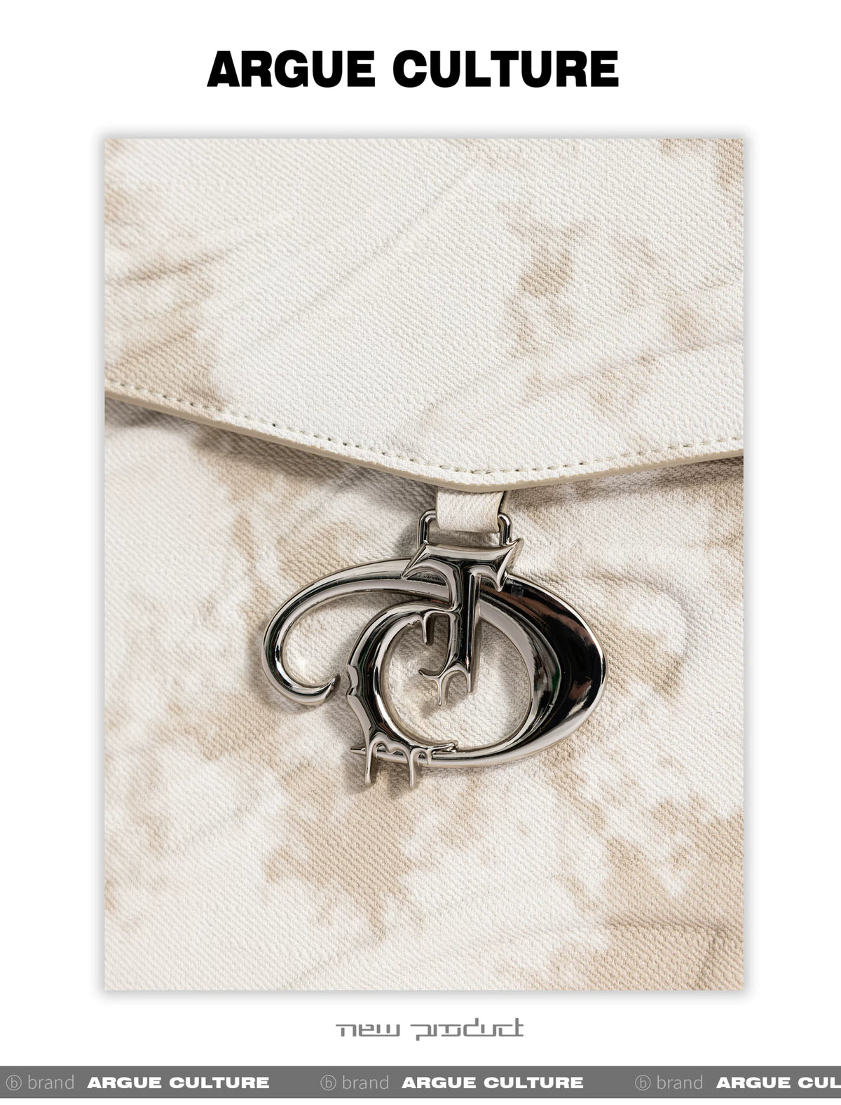 Embossed PU Tote Bag with Metal Clasp | Crossbody Style - description image 9