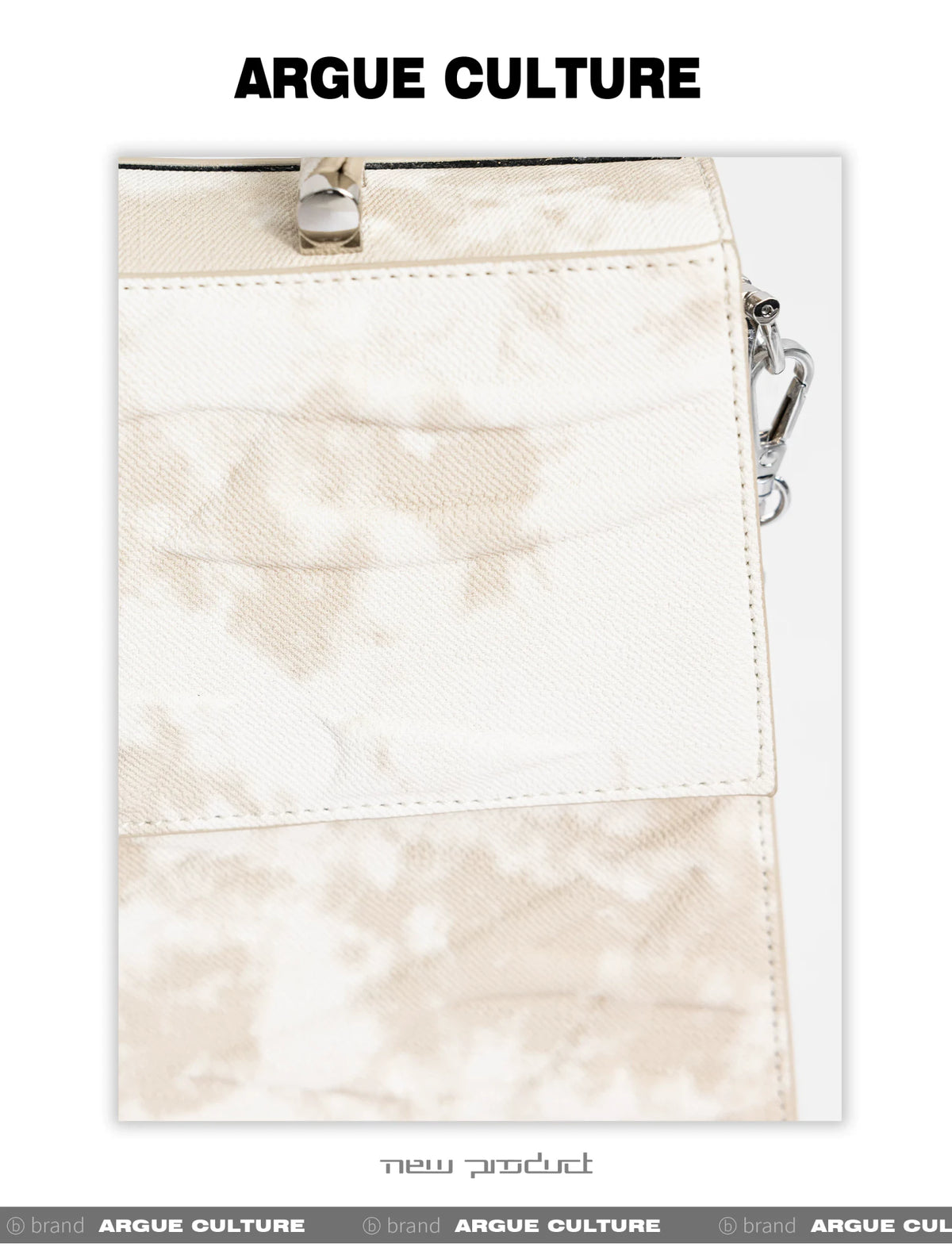 Embossed PU Tote Bag with Metal Clasp | Crossbody Style - description image 10