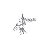 Vintage Metal Logo Keychain in Aluminum Alloy - Silver