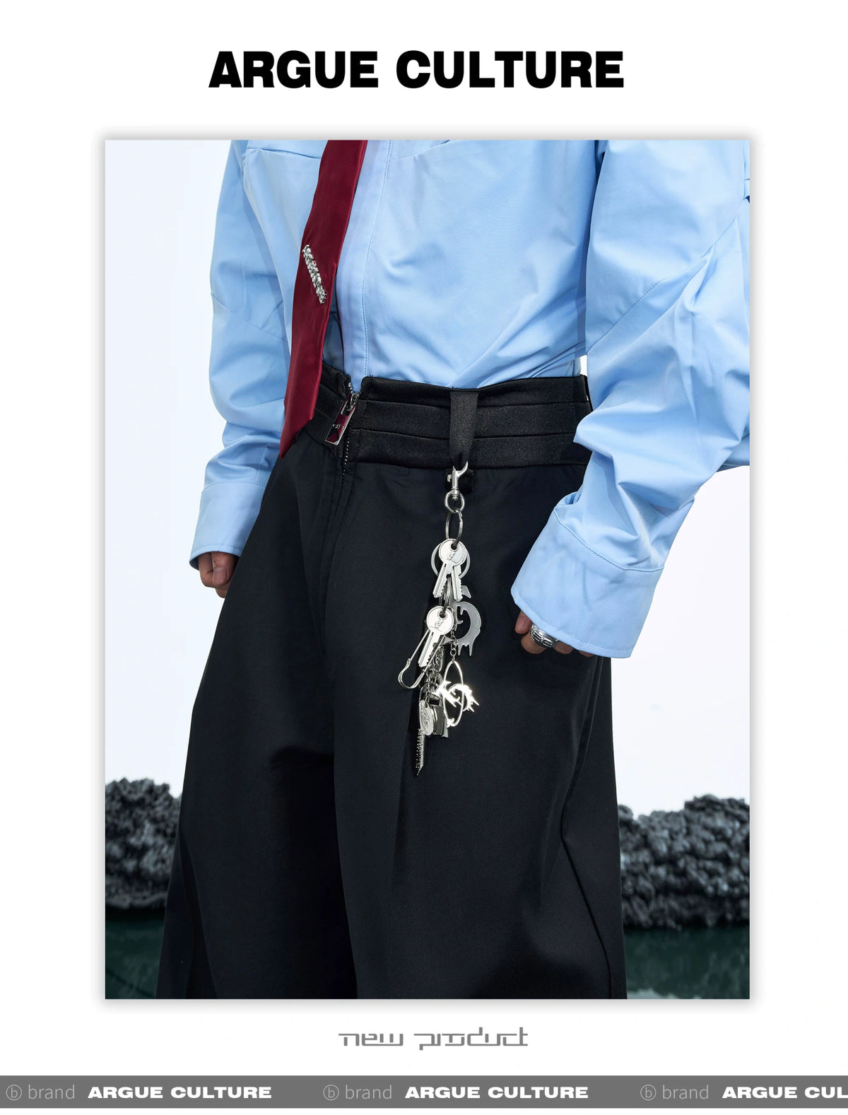 High-Waisted Black Cotton-Modal Micro-Flare Trousers - description image 2