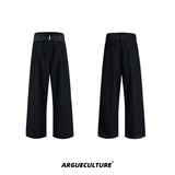 High-Waisted Black Cotton-Modal Micro-Flare Trousers - Black - Trousers