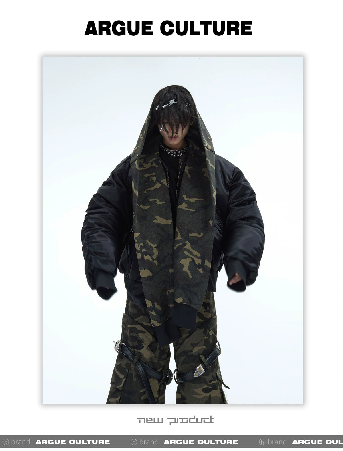 Camouflage Insulated Flight Jacket | Relaxed Fit - description image 8