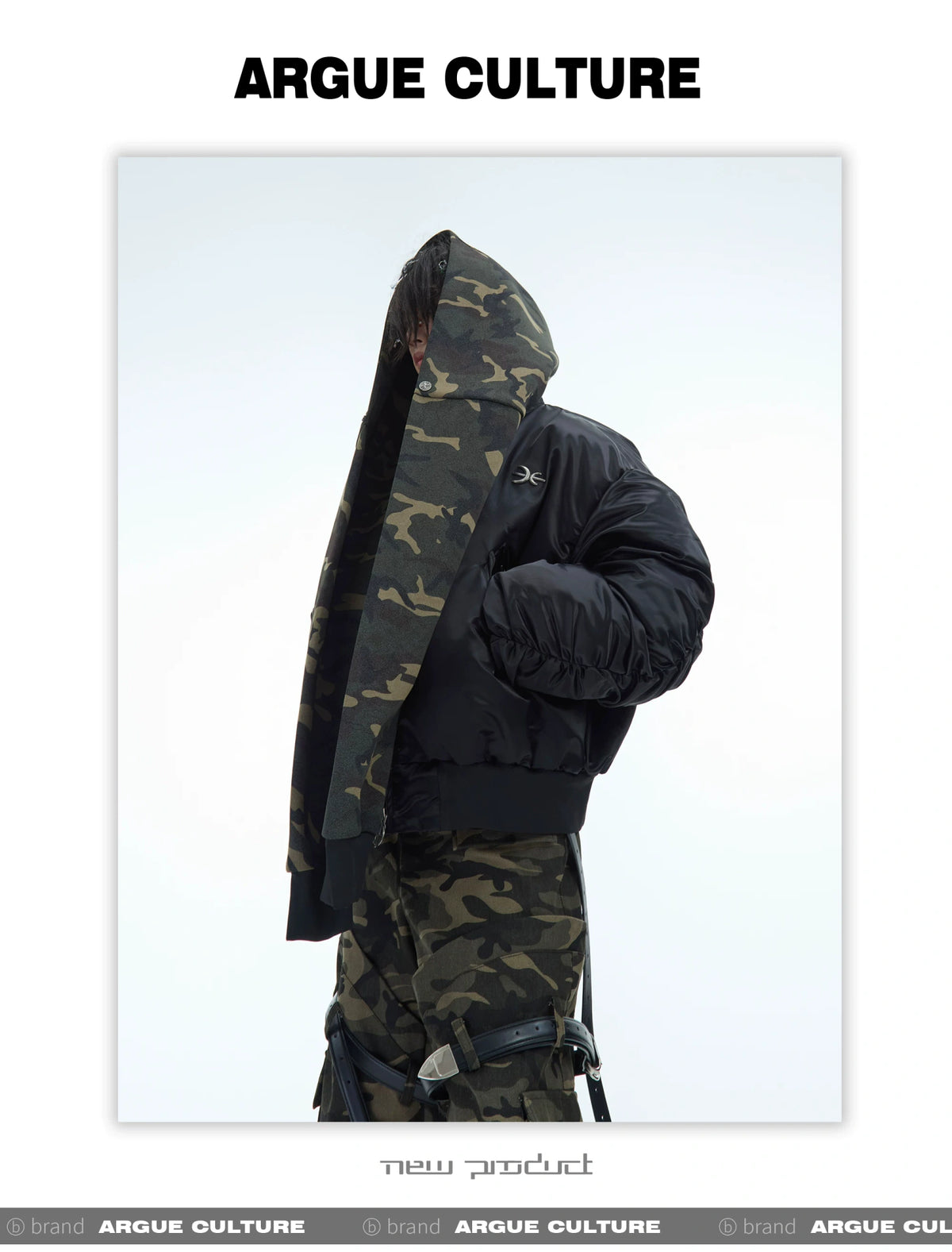 Camouflage Insulated Flight Jacket | Relaxed Fit - description image 9