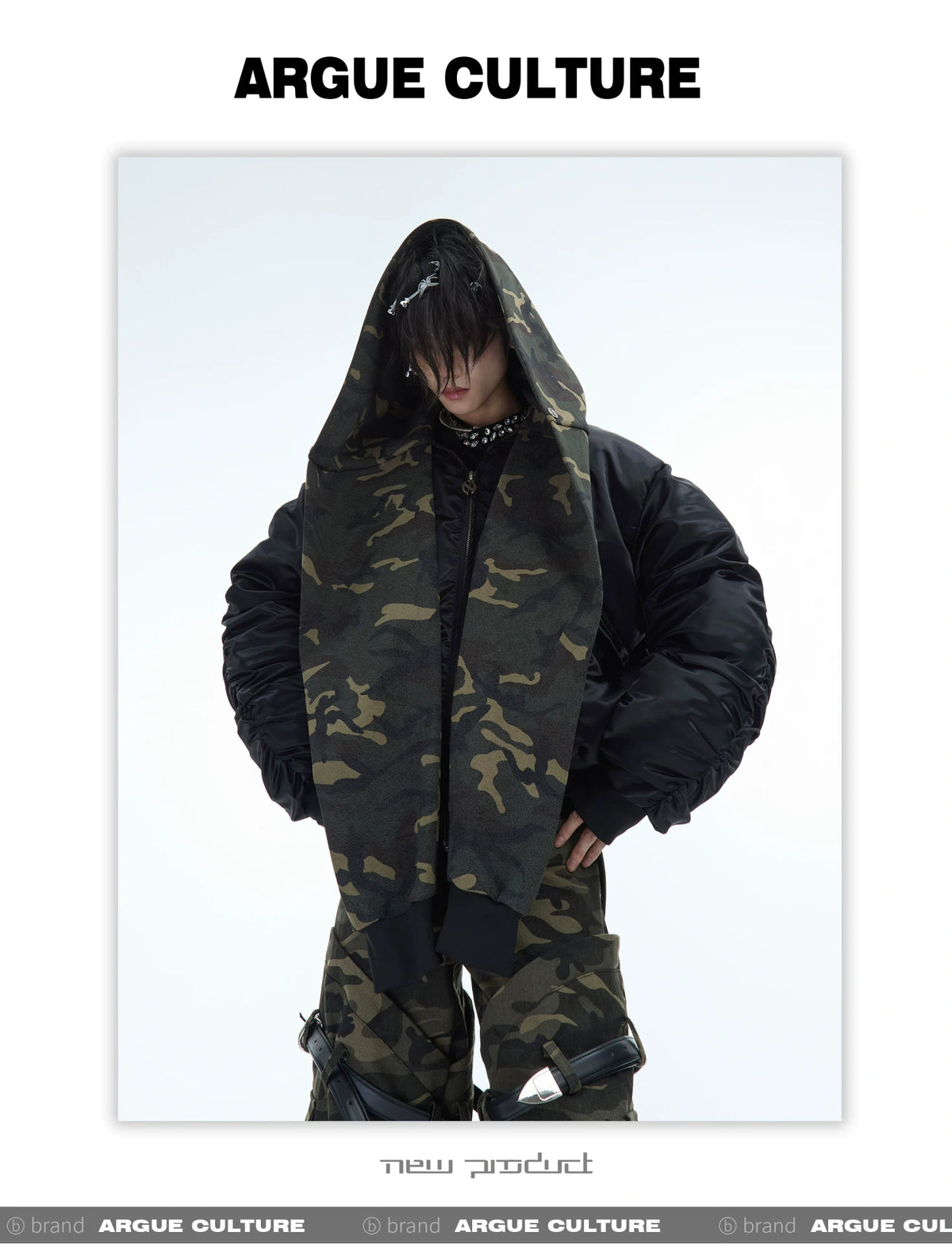 Camouflage Insulated Flight Jacket | Relaxed Fit - description image 11