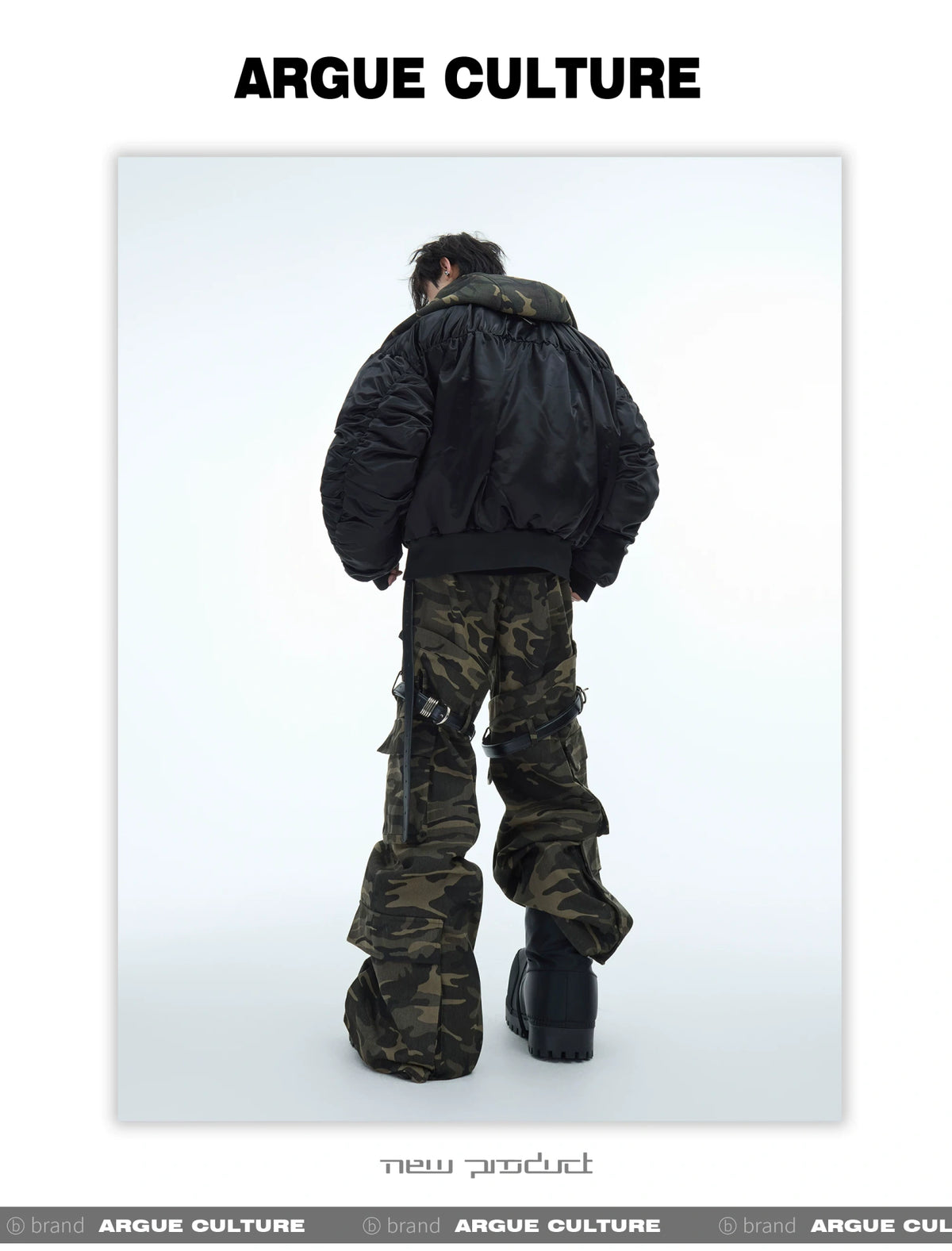 Camouflage Insulated Flight Jacket | Relaxed Fit - description image 17