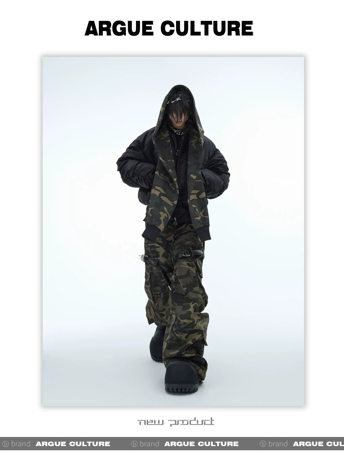 Camouflage Insulated Flight Jacket | Relaxed Fit - description image 19