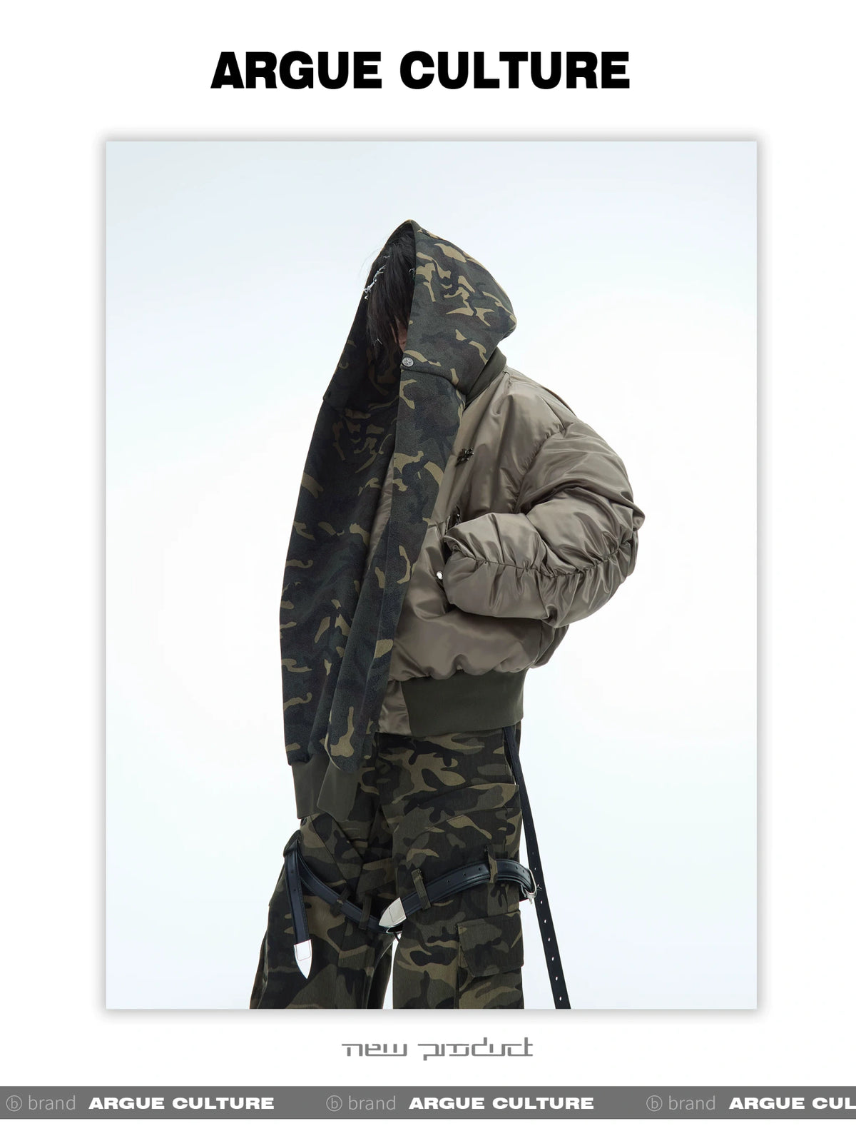 Camouflage Insulated Flight Jacket | Relaxed Fit - description image 22