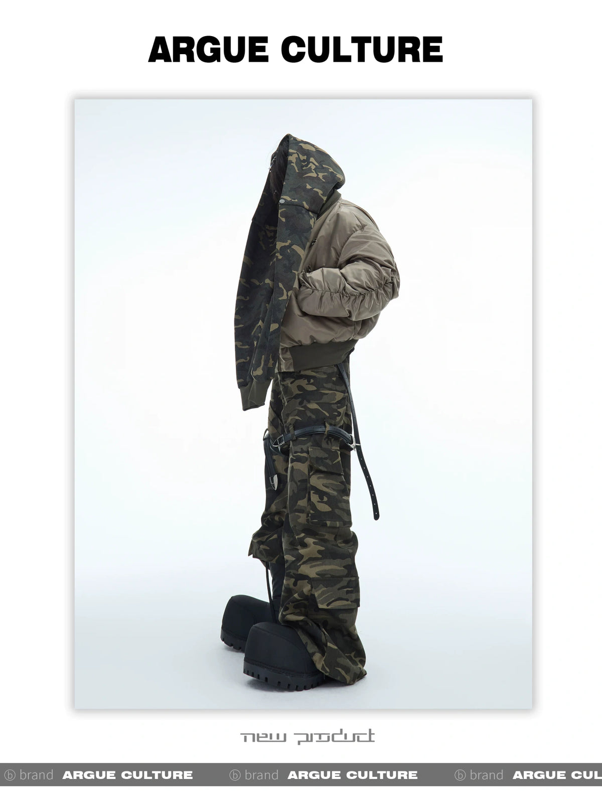 Camouflage Insulated Flight Jacket | Relaxed Fit - description image 23