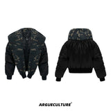 Camouflage Insulated Flight Jacket | Relaxed Fit - Black