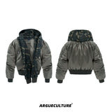 Camouflage Insulated Flight Jacket | Relaxed Fit - Beige