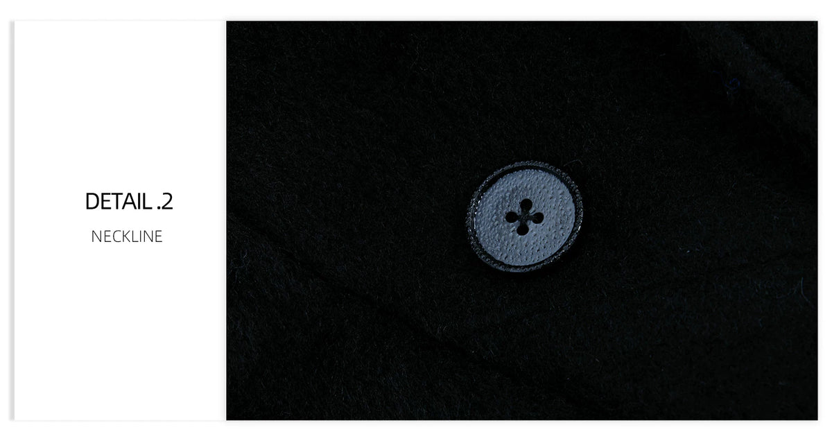 Longline Wool-Blend Overcoat with Dropped Shoulders - description image 2