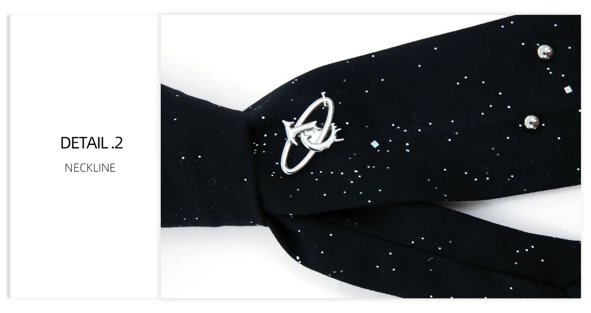 Metal Rivet Tassel Bolo Tie | Avant-Garde Accessory - description image 2