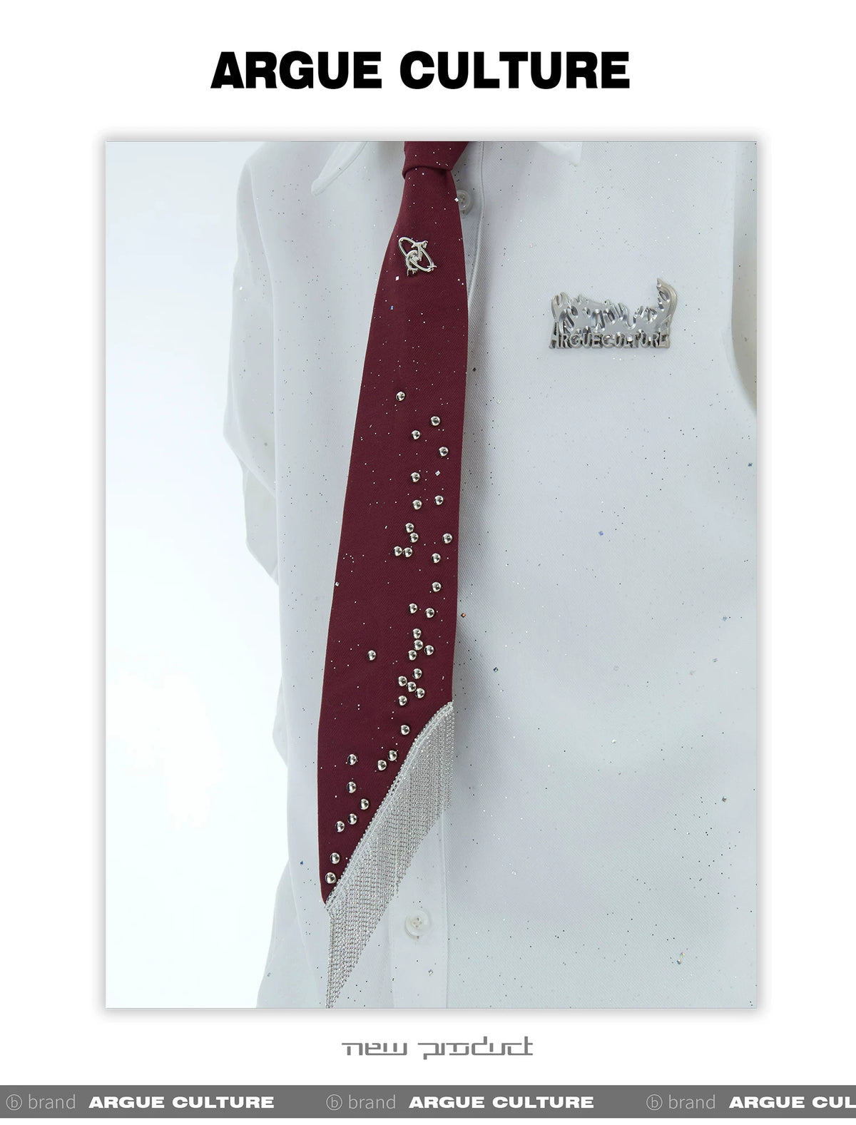 Metal Rivet Tassel Bolo Tie | Avant-Garde Accessory - description image 3