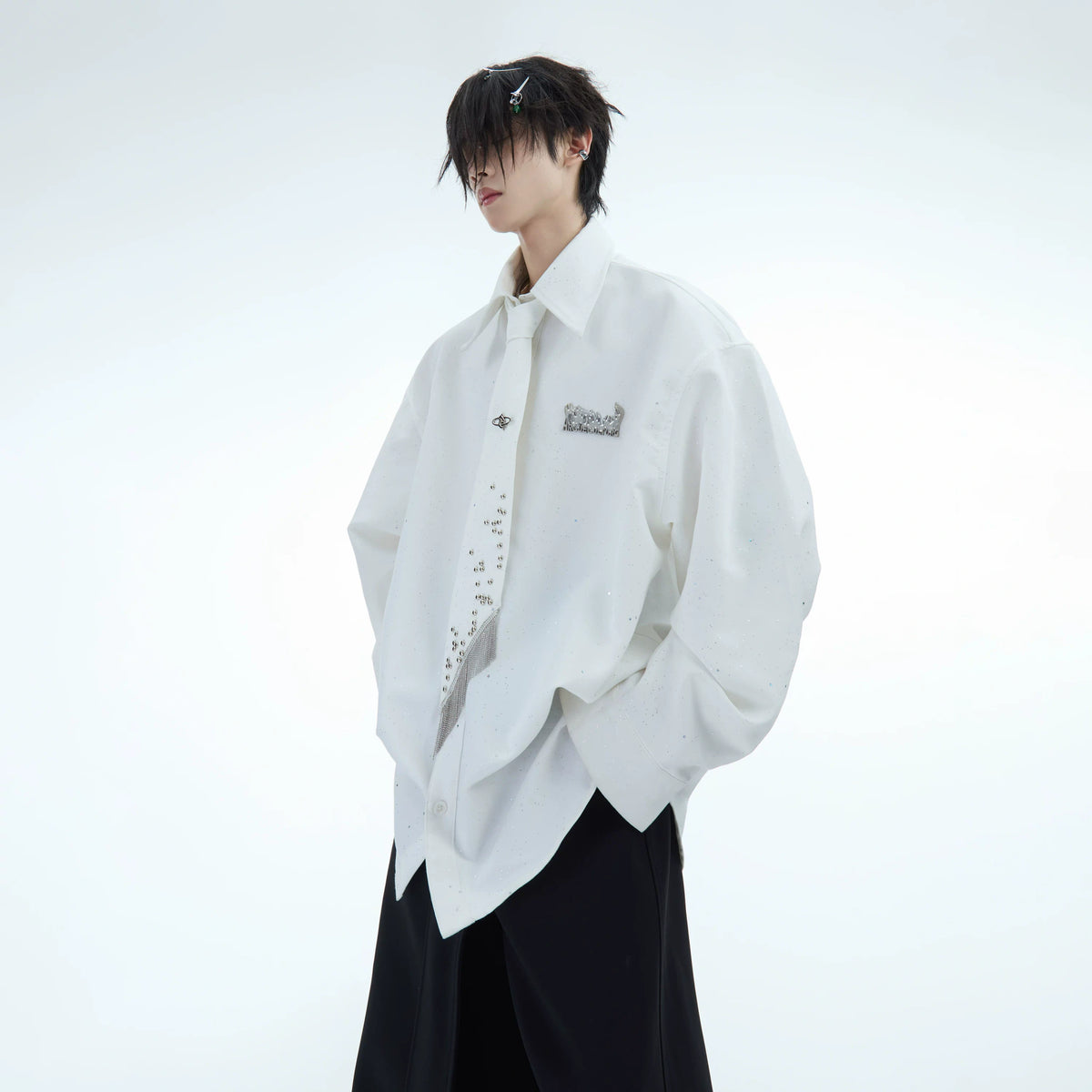 Metal Rivet Tassel Bolo Tie | Avant-Garde Accessory - main image 4