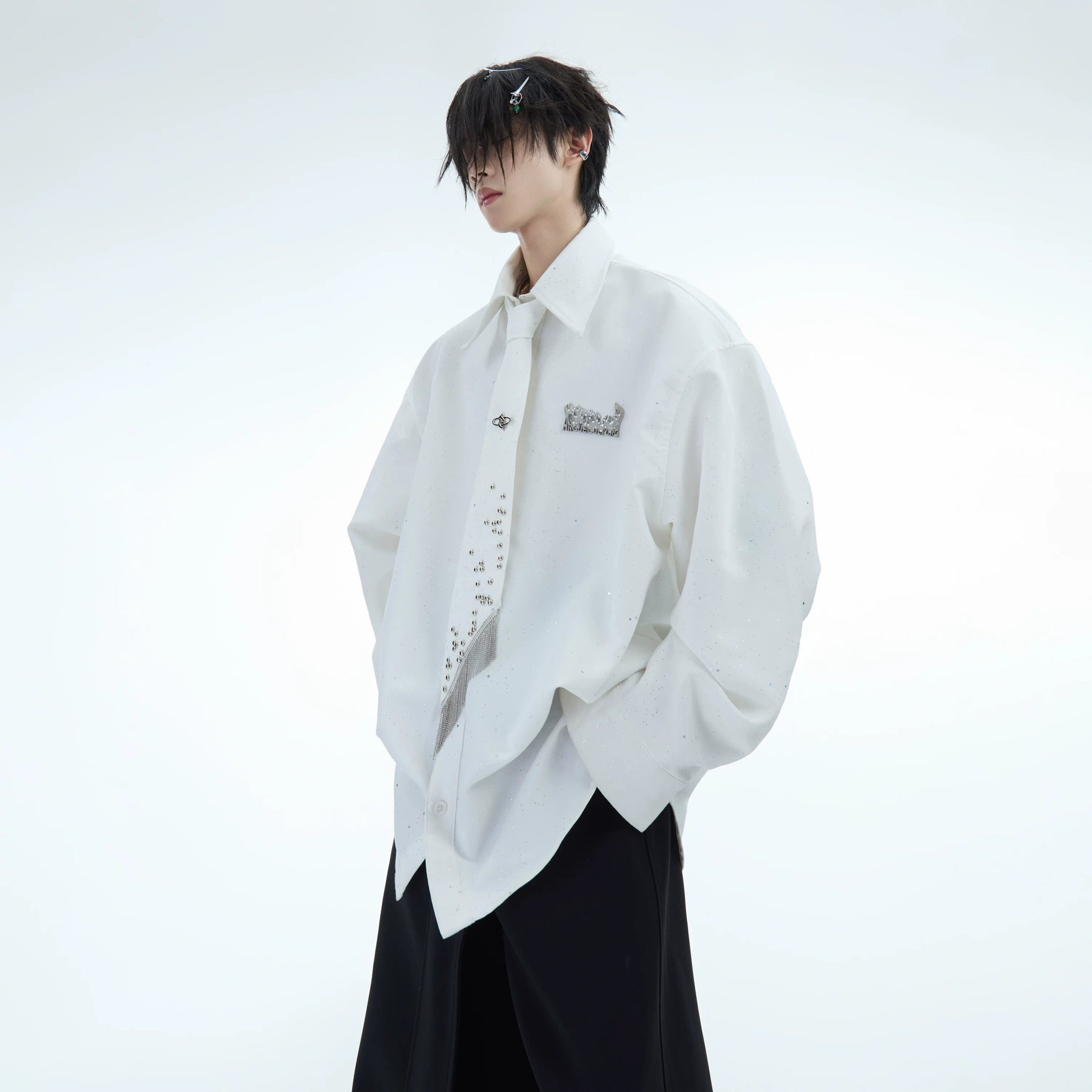 Metal Rivet Tassel Bolo Tie | Avant-Garde Accessory - main image 4