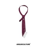 Metal Rivet Tassel Bolo Tie | Avant-Garde Accessory - Red Tie