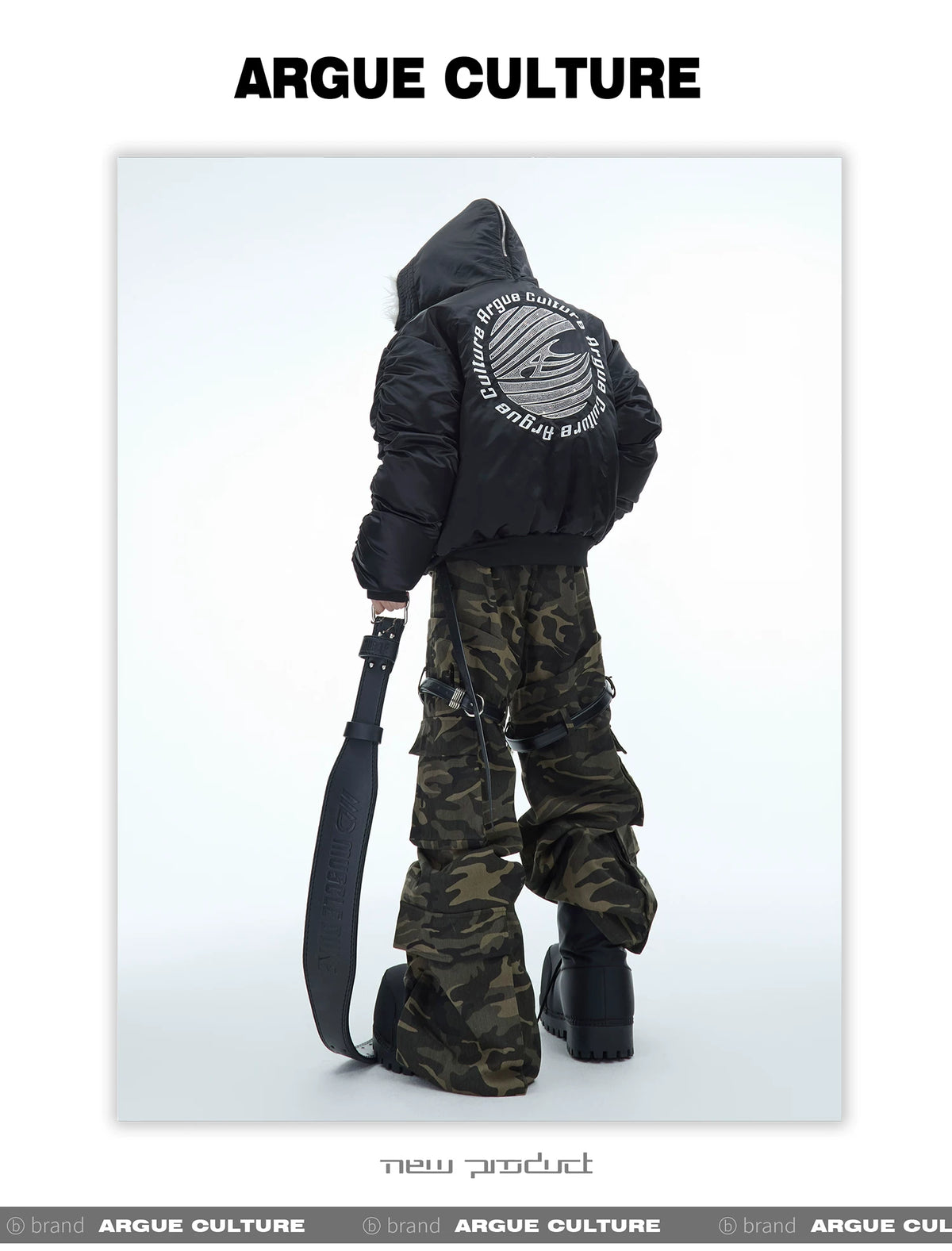 Plush Panel Nylon Bomber Jacket | Streetwear Outerwear - description image 13