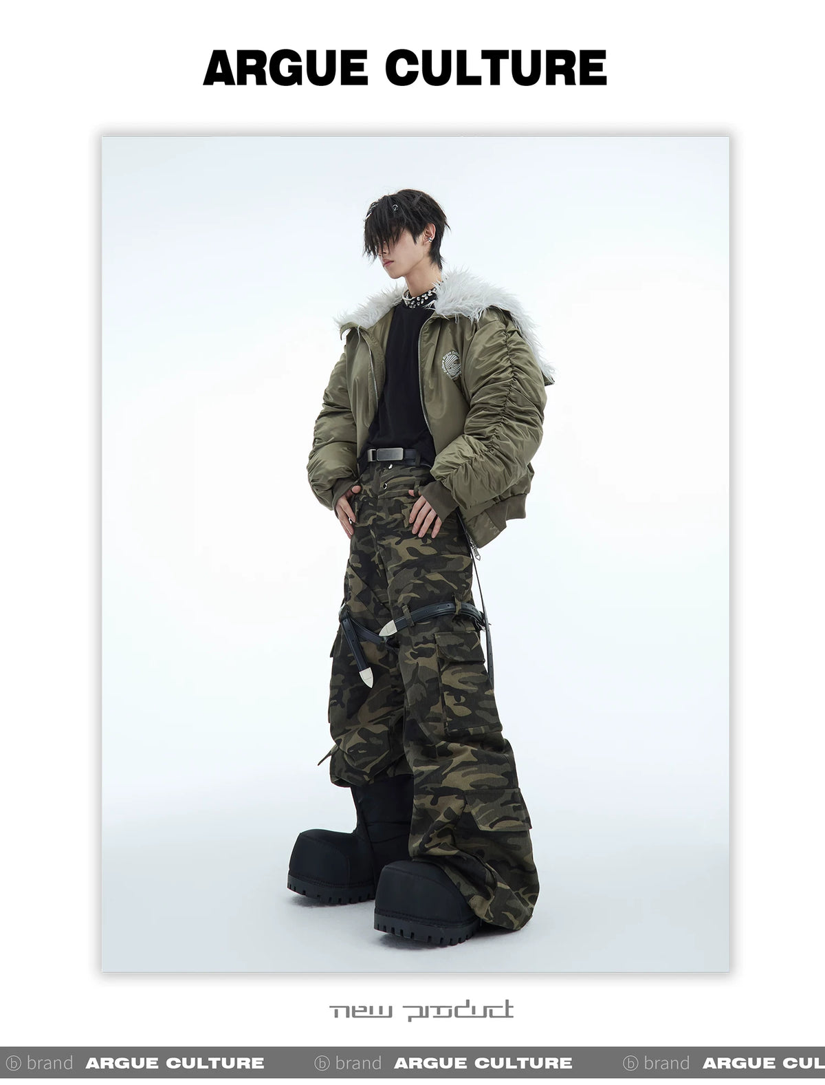 Plush Panel Nylon Bomber Jacket | Streetwear Outerwear - description image 22