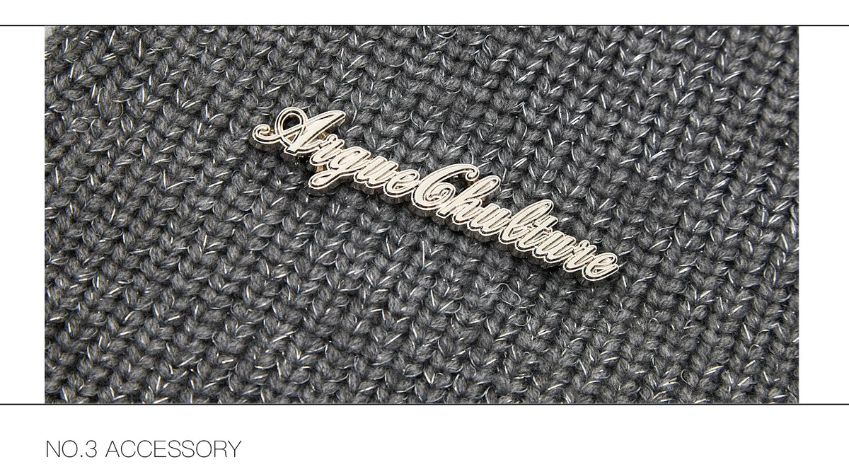 Deconstructed Tie Shirt Sweater in Black or Gray - description image 20
