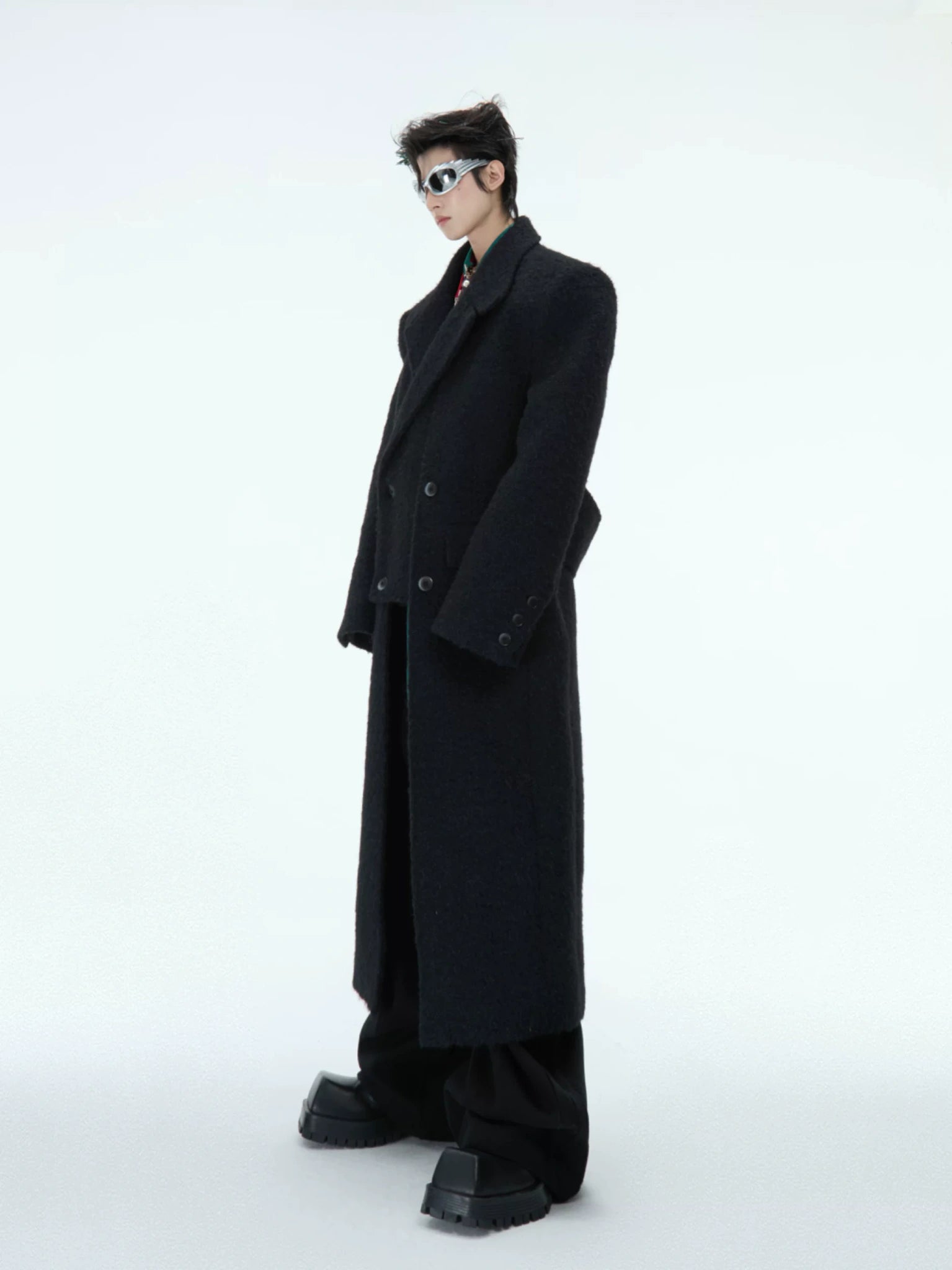 Deconstructed Double-Breasted Wool Coat | Avant-Garde - main image 2