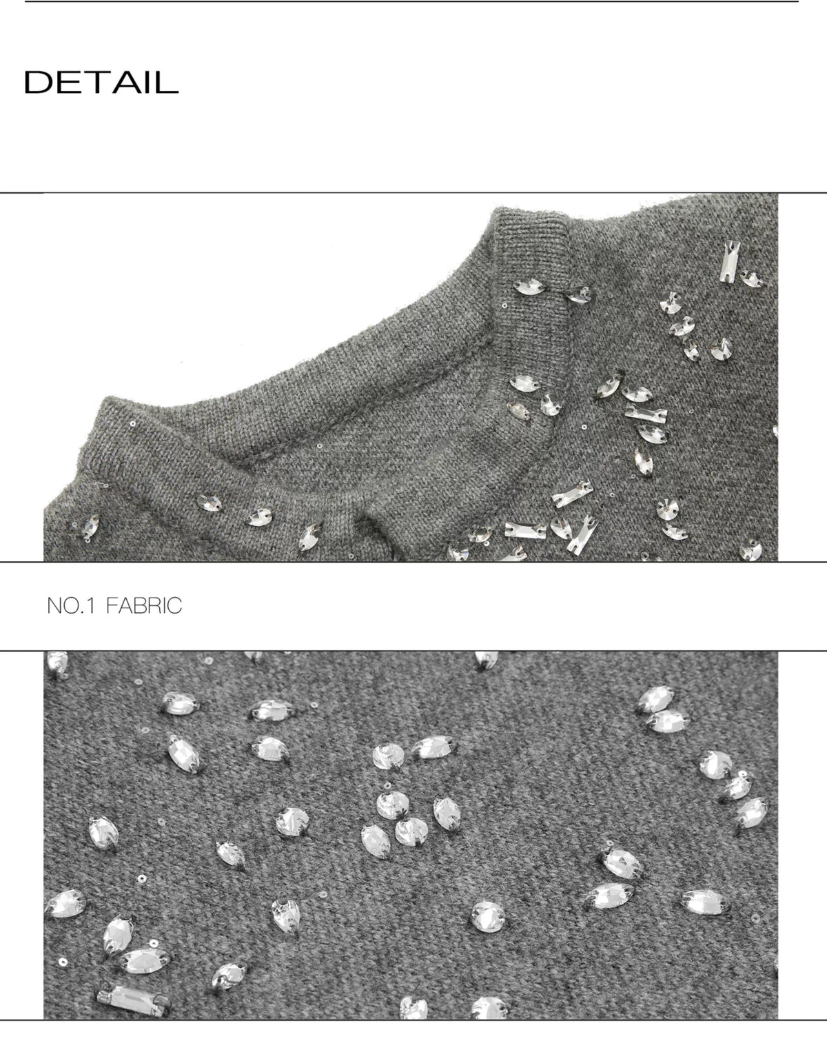 Rhinestone Snowflake Cardigan Sweater | Relaxed Fit - description image 19