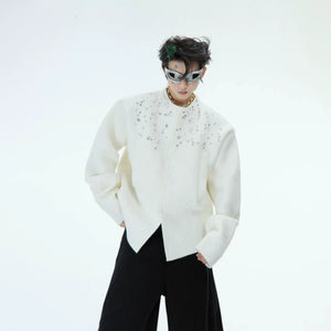 Rhinestone Snowflake Cardigan Sweater | Relaxed Fit - main image 1