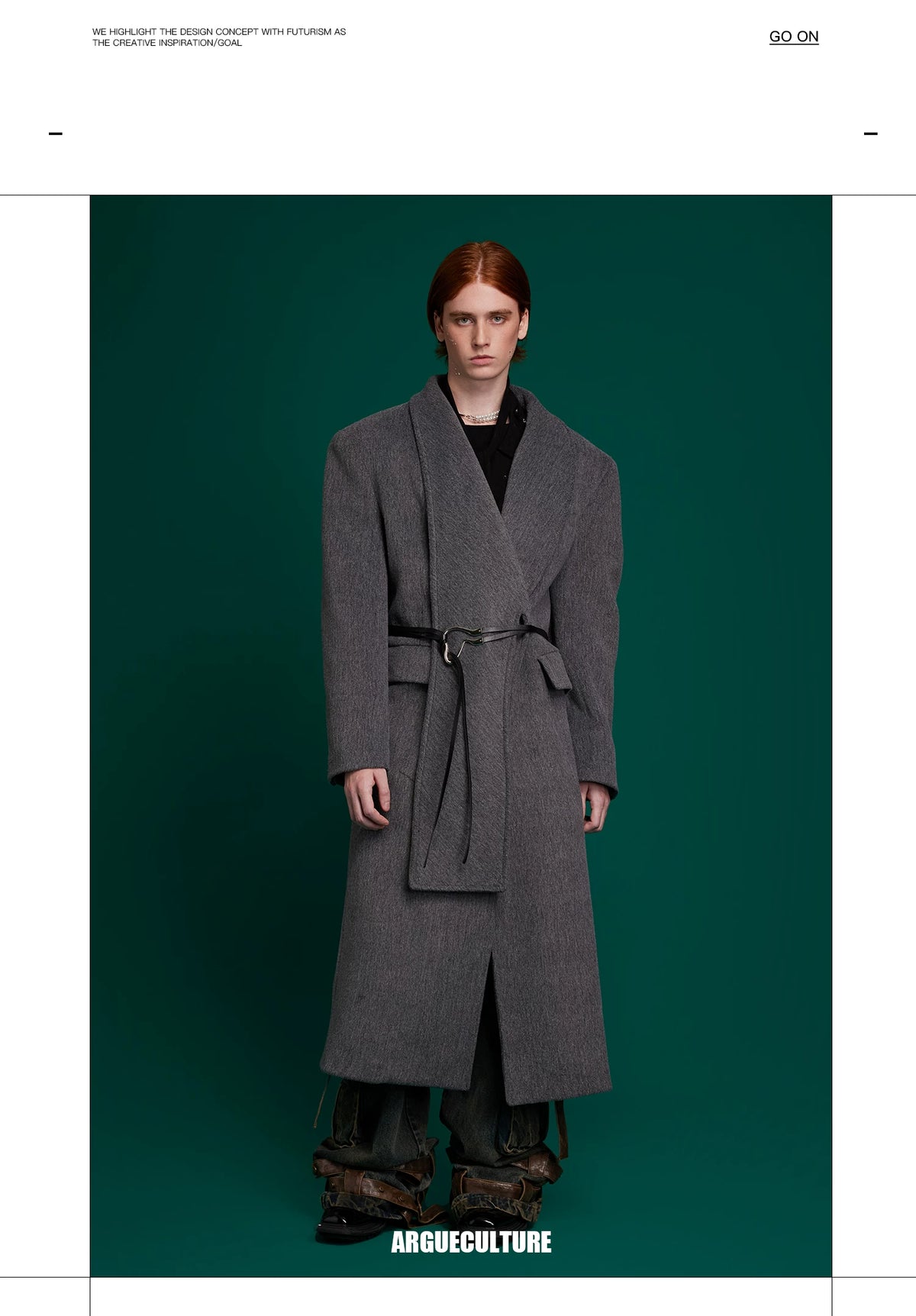 Metal Strap Longline Coat | Deconstructed Outerwear - description image 3