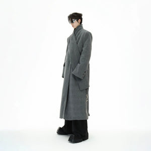 Metal Strap Longline Coat | Deconstructed Outerwear - main image 4