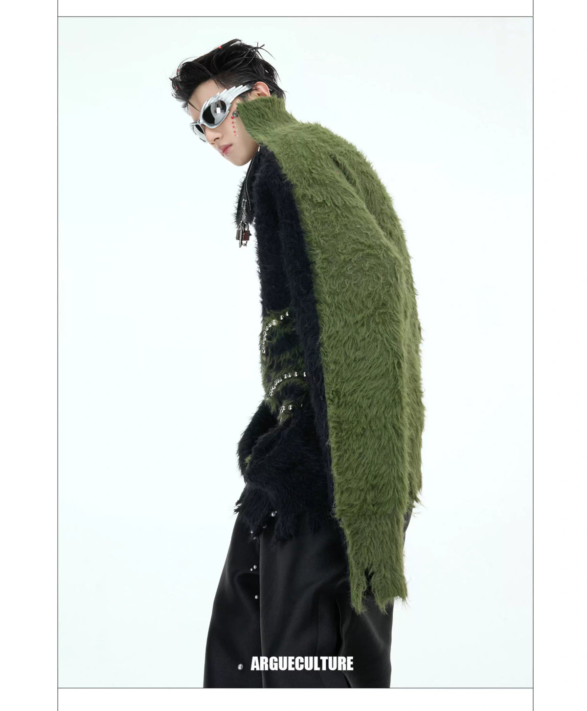 Pearl Snake Motif High-Neck Sweater | Unisex Knit - description image 11