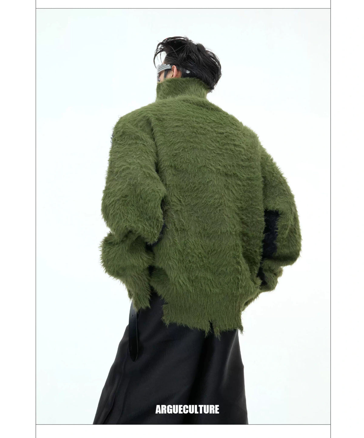 Pearl Snake Motif High-Neck Sweater | Unisex Knit - description image 12