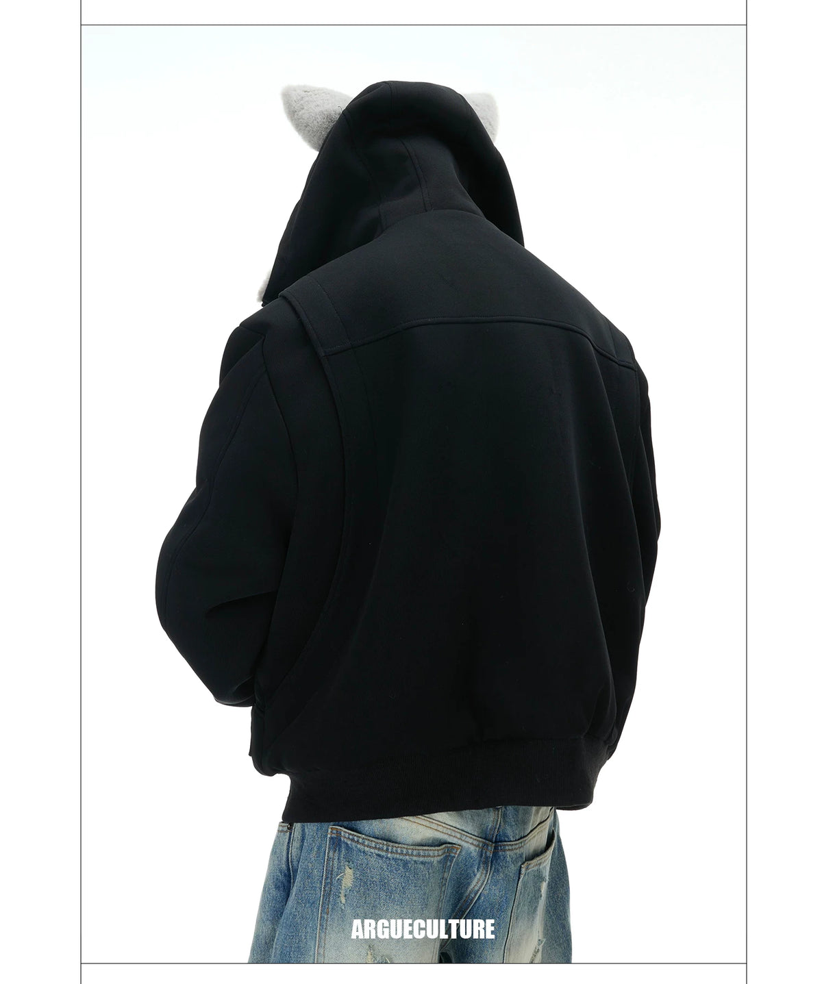Reversible Hooded Quilted Jacket | Plush Cotton Blend - description image 8
