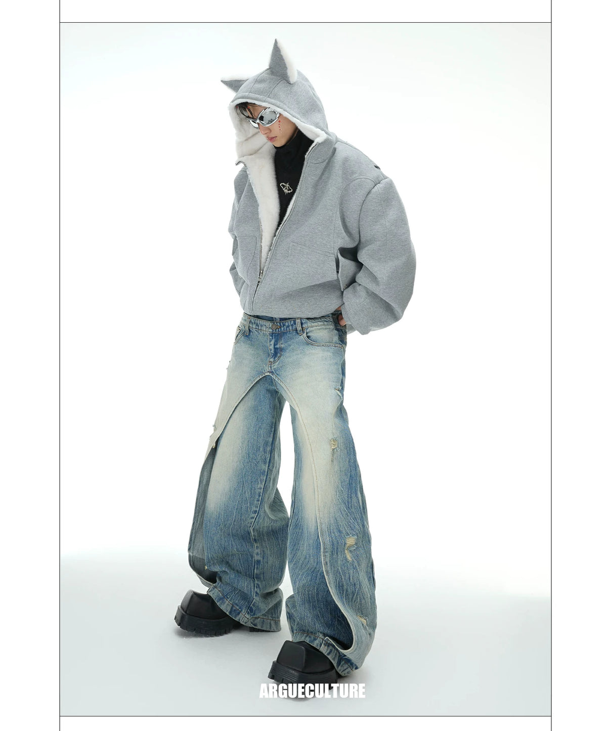 Reversible Hooded Quilted Jacket | Plush Cotton Blend - description image 20