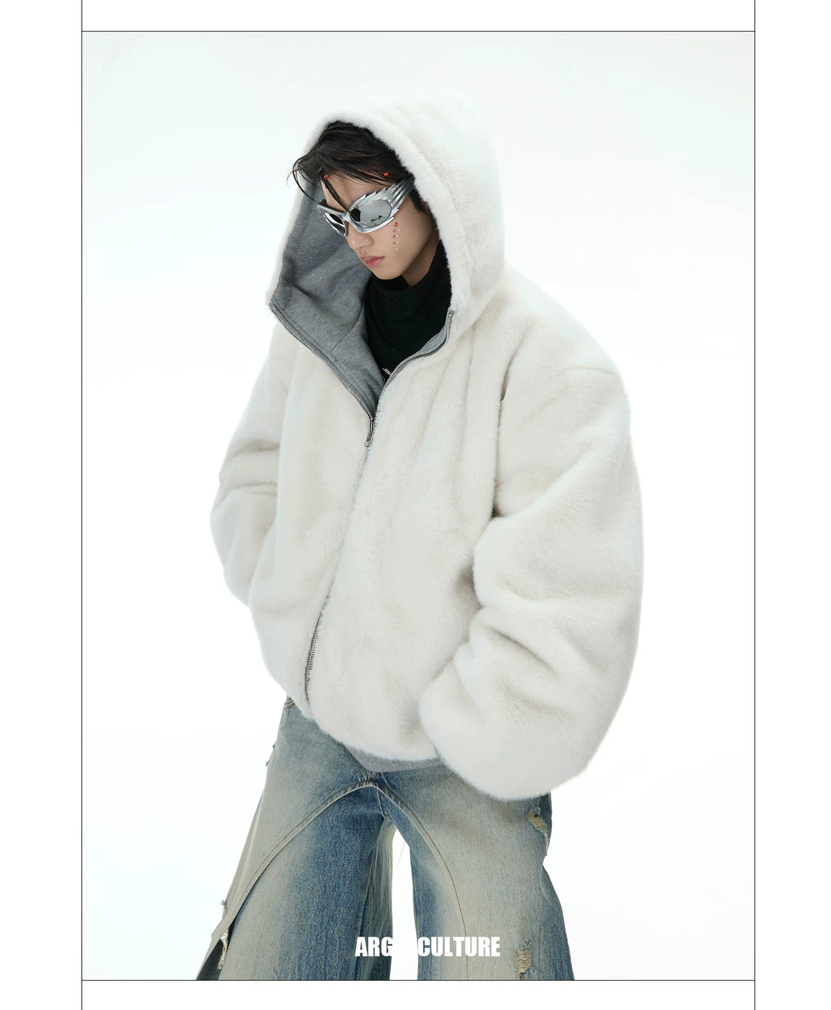 Reversible Hooded Quilted Jacket | Plush Cotton Blend - description image 21