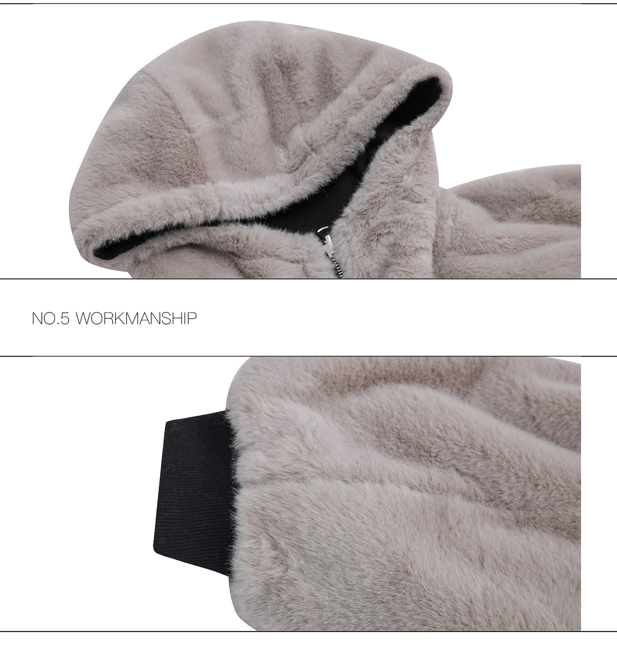 Reversible Hooded Quilted Jacket | Plush Cotton Blend - description image 26