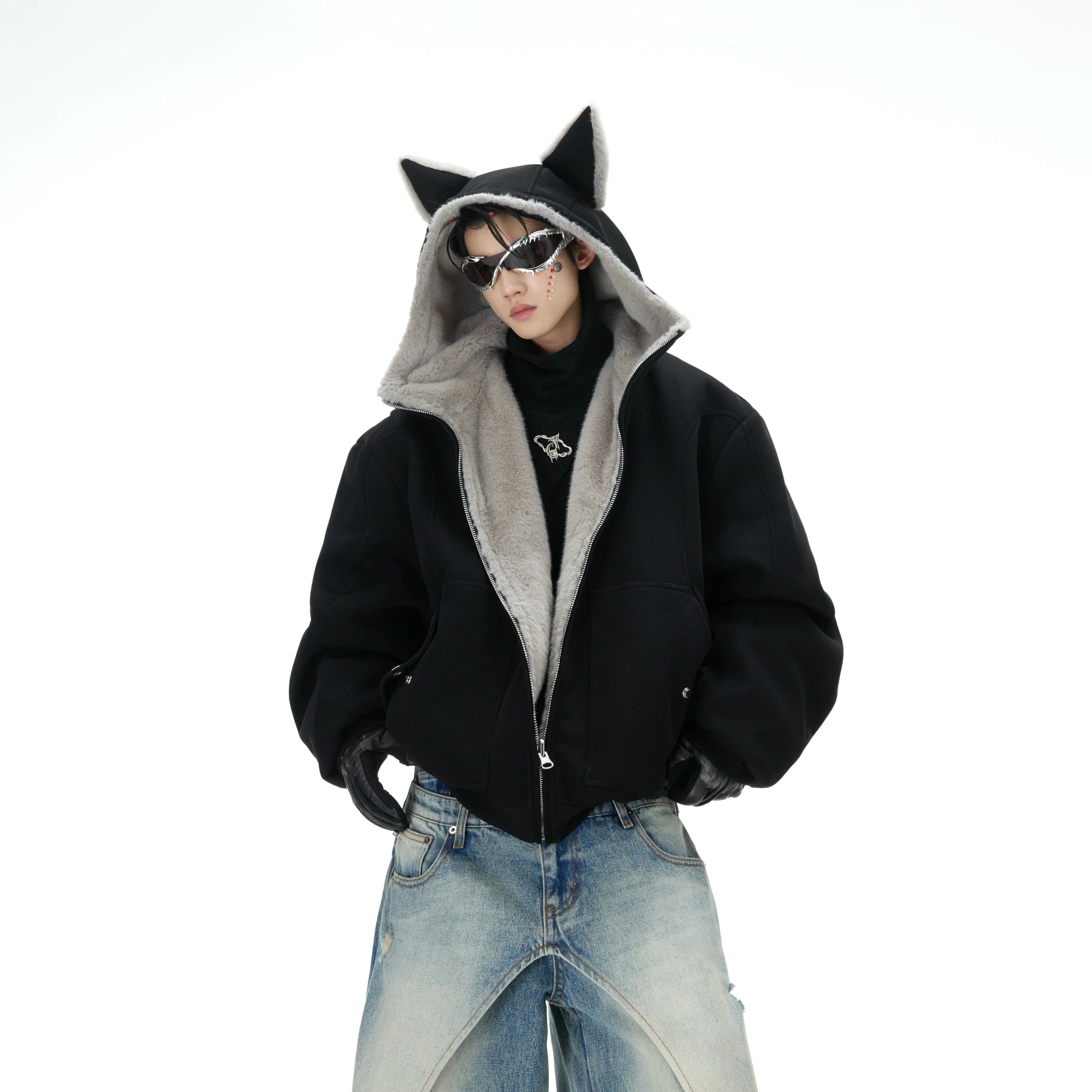 Reversible Hooded Quilted Jacket | Plush Cotton Blend - main image 1
