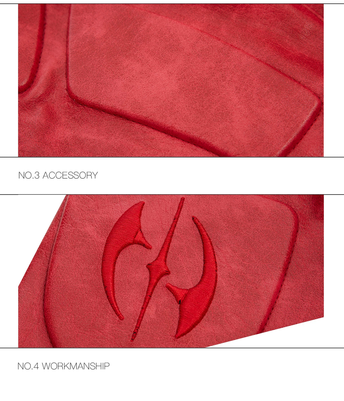 Deconstructed Relief Stand-Collar PU Jacket - description image 24