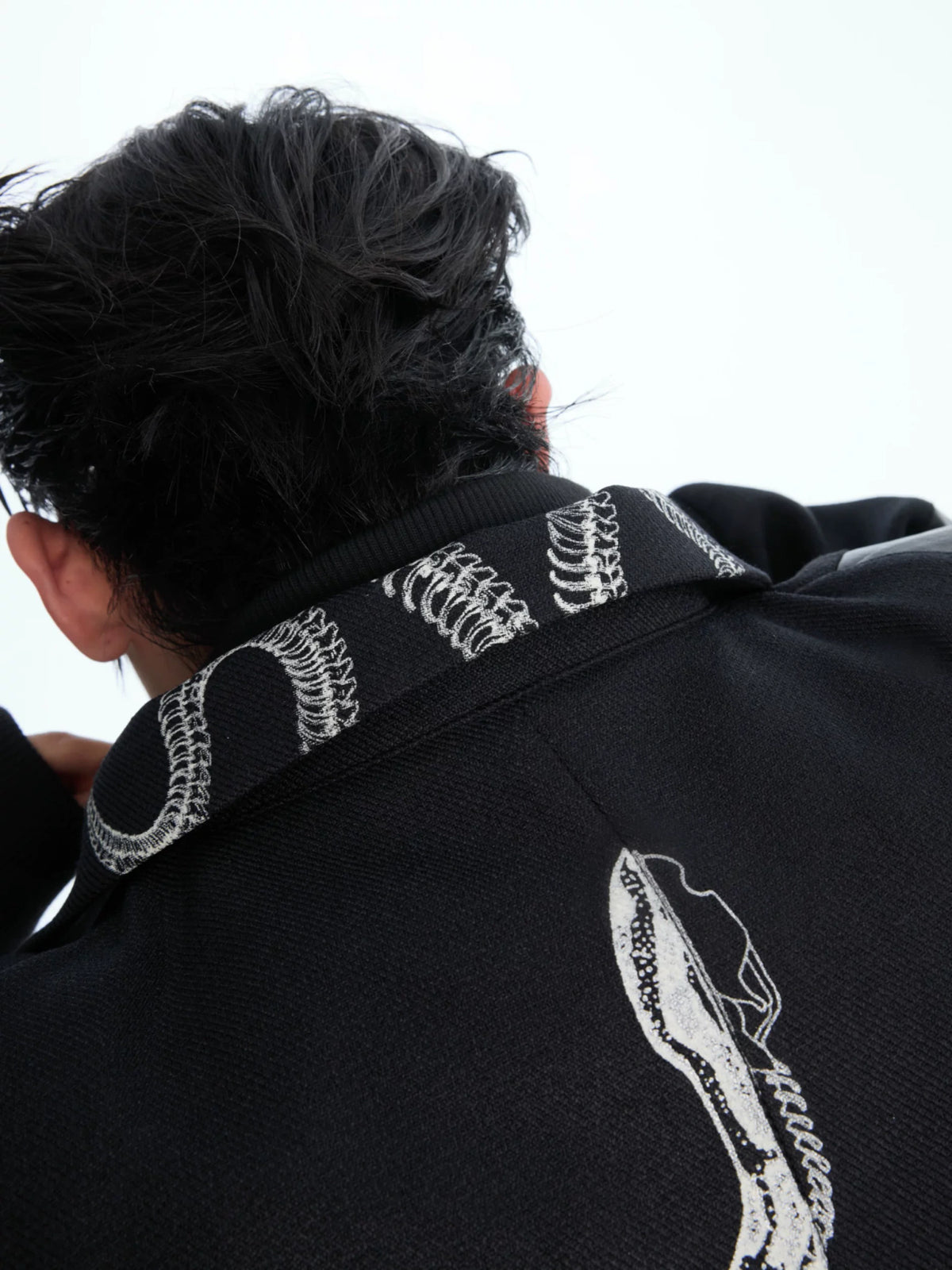 Deconstructed Snake-Print Cropped Jacket | Unisex - main image 5