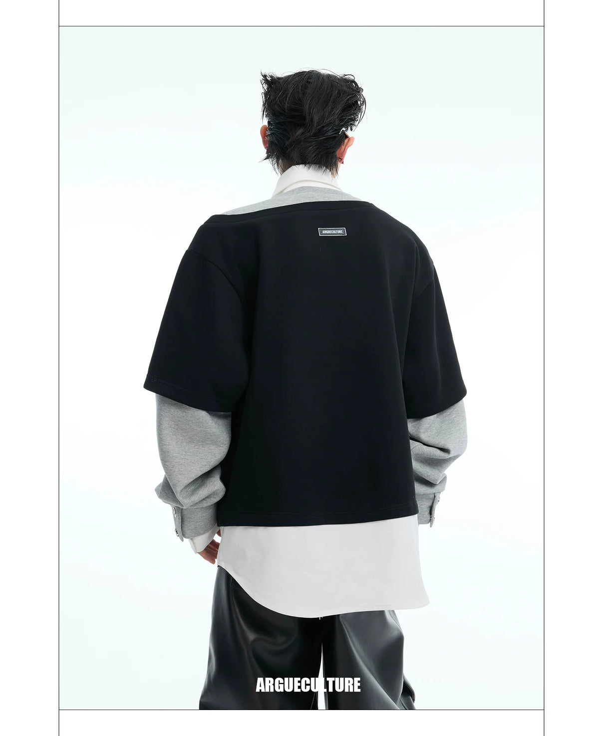 Color-Blocked Three-Piece Long-Sleeve T-Shirt - description image 11