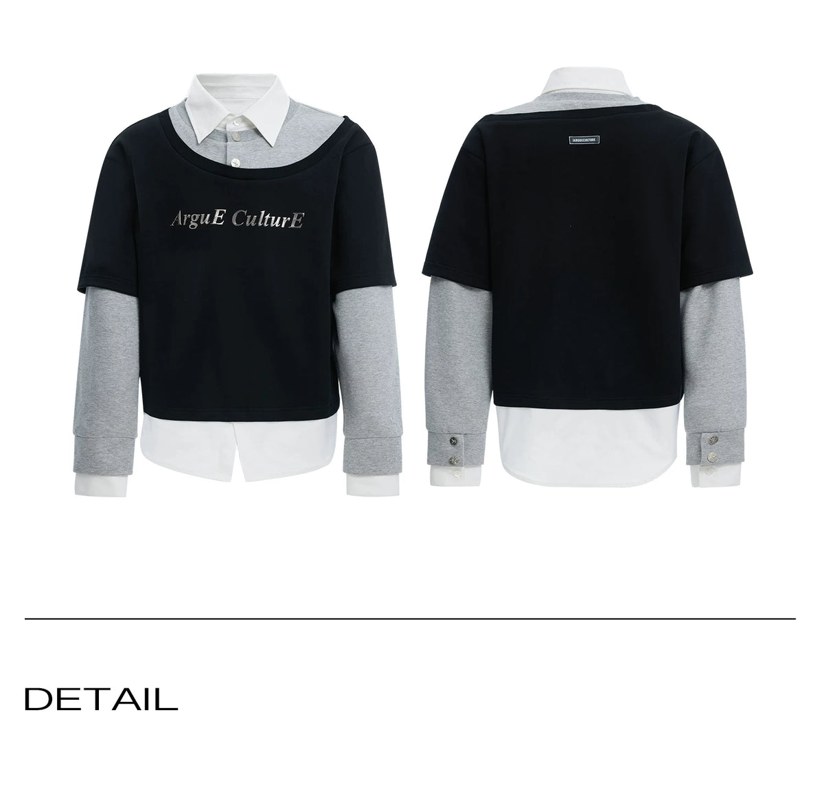 Color-Blocked Three-Piece Long-Sleeve T-Shirt - description image 15