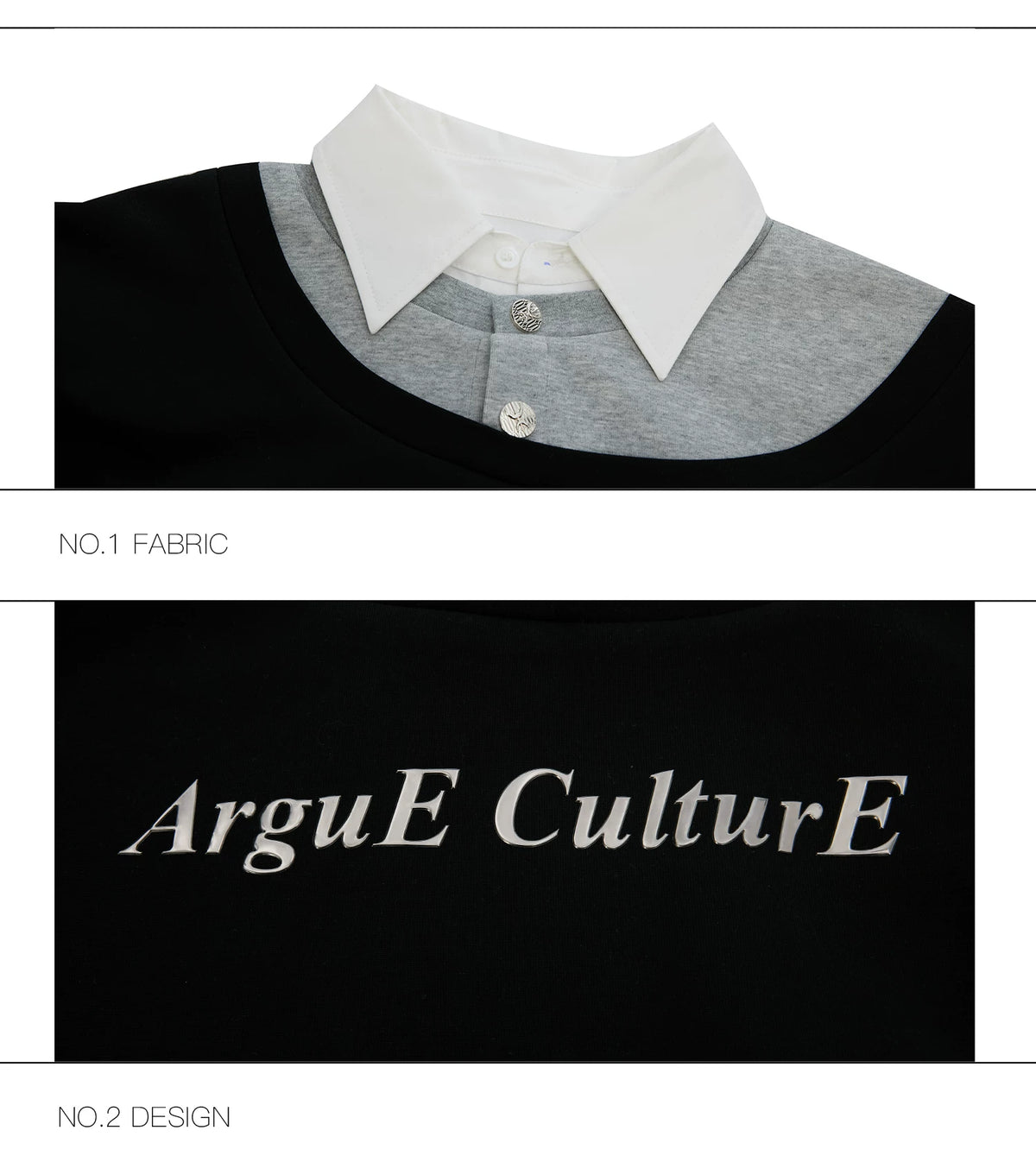 Color-Blocked Three-Piece Long-Sleeve T-Shirt - description image 16
