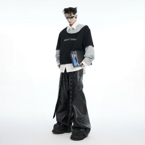 Color-Blocked Three-Piece Long-Sleeve T-Shirt - main image 3
