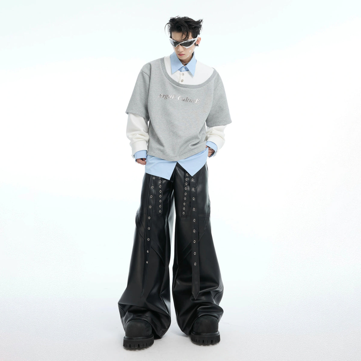 Color-Blocked Three-Piece Long-Sleeve T-Shirt - main image 5