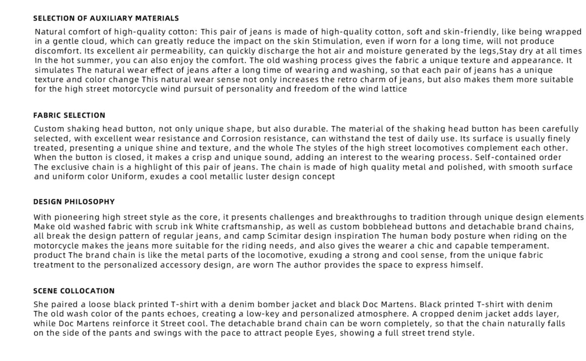 Deconstructed Washed Wide-Leg Jeans with Metal Chain - description image 1