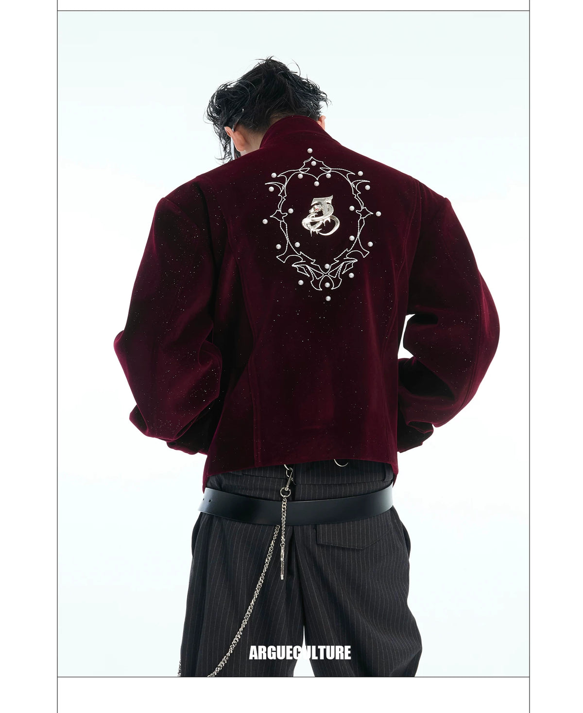 Fine-Glitter Metal Button Jacket | Loose Short Fit - description image 9