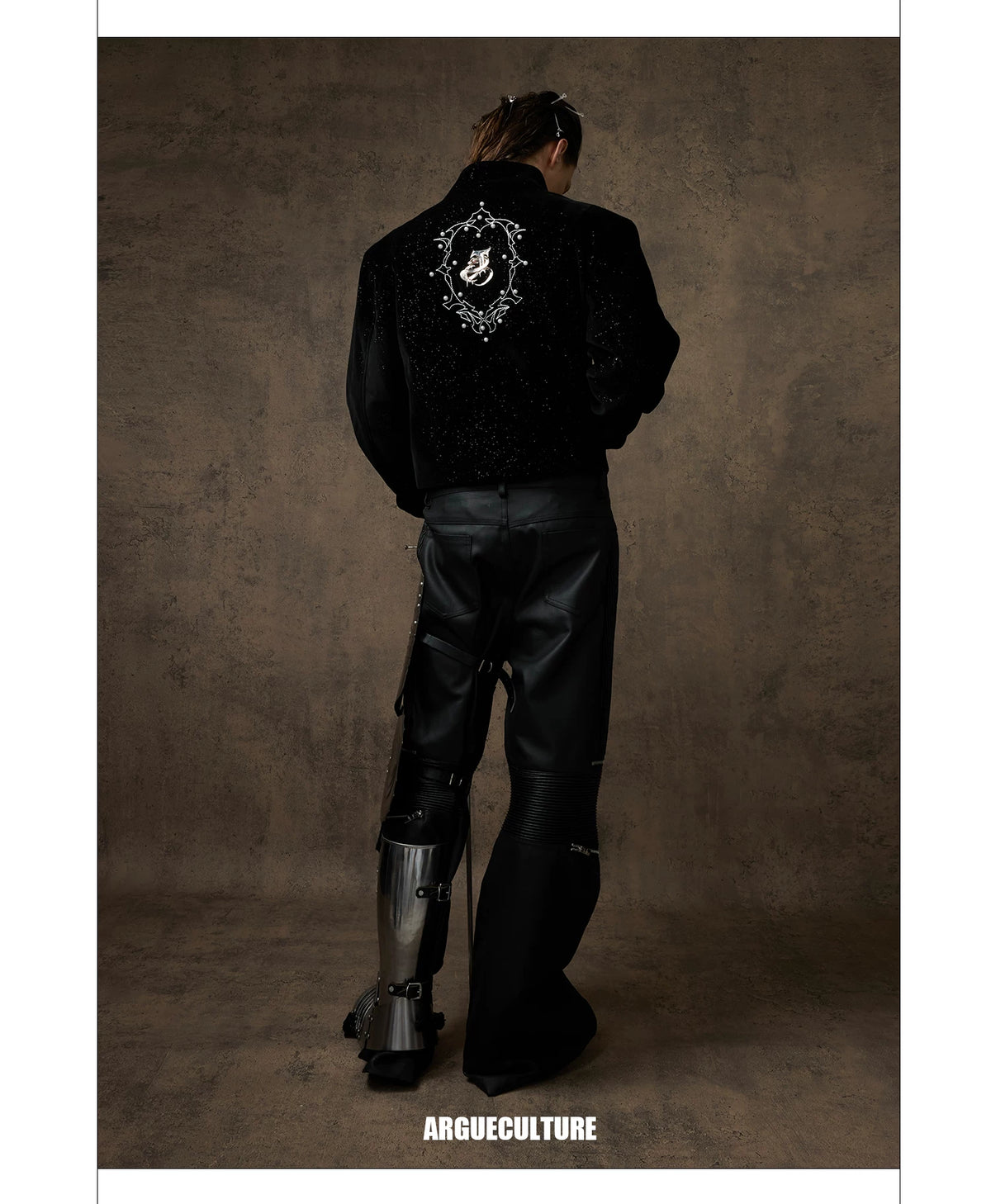Fine-Glitter Metal Button Jacket | Loose Short Fit - description image 14
