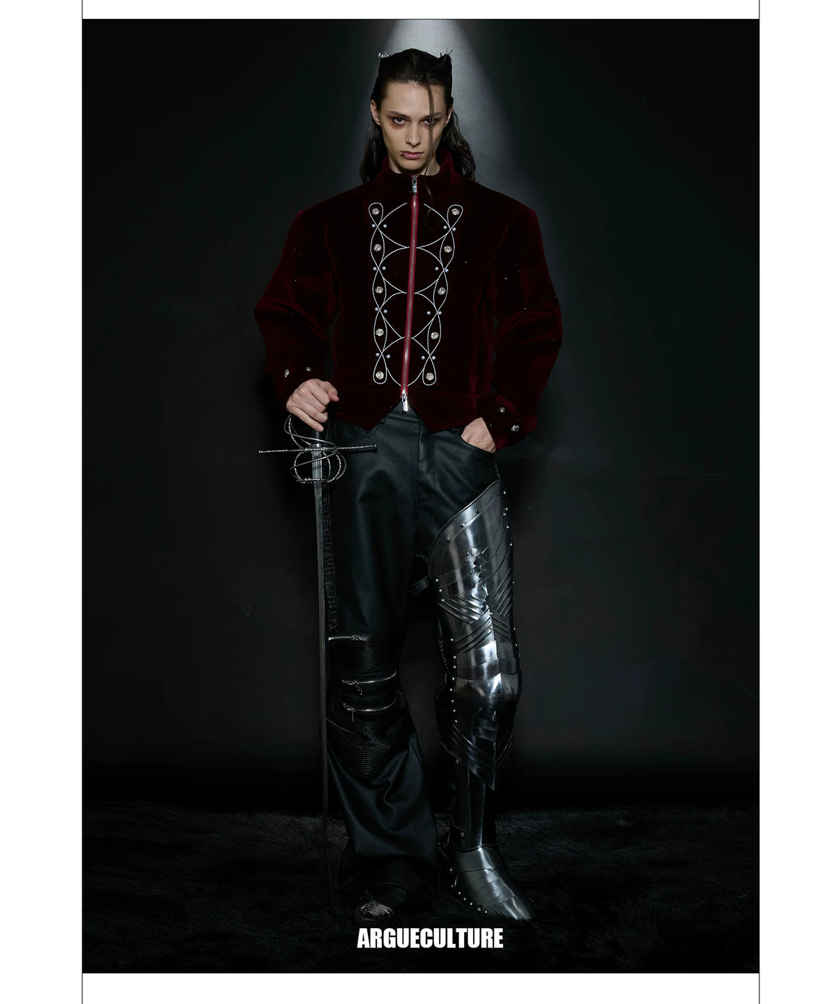 Fine-Glitter Metal Button Jacket | Loose Short Fit - description image 16